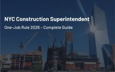 NYC Construction Superintendent One-Job Rule