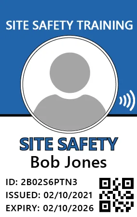 Example of a SST Woker Card Example of NYC SST Worker Card (blue card) showing Site Safety Training certification with photo, ID number, and expiration date
